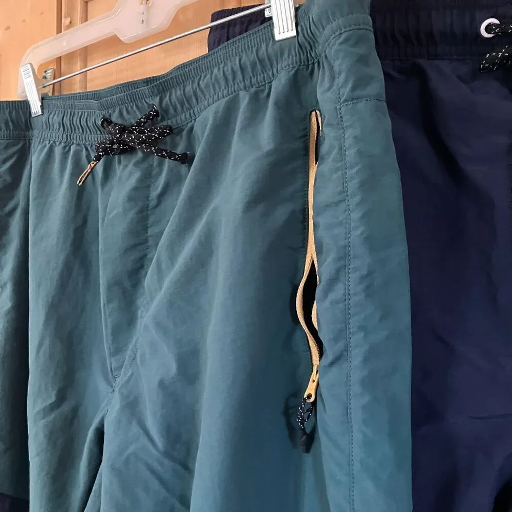 American Eagle Mens Two Set (2) Colorblock Joggers Size Large Green Blue AN EXC